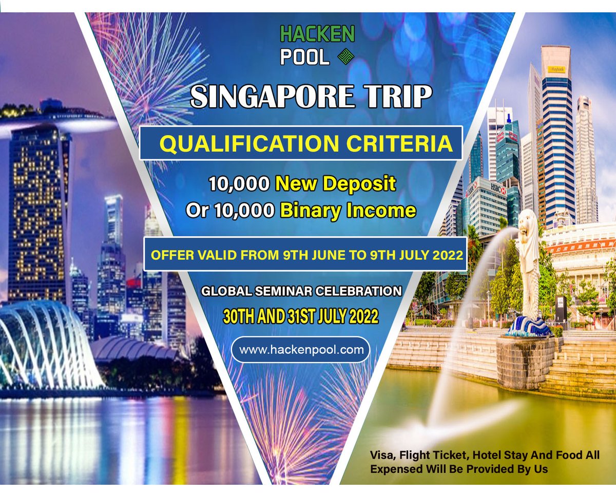 hackenpool's tweet photo. #Hackenpool Do you want a lifetime of financial success? 

😎🤩Are you excited about this grand seminar and celebration?

👉 A grand seminar and celebration are going to happen in Singapore that can transform your life completely. 

Let's meet in Singapore. 

🚀🚀🚀🚀🚀🚀🚀 https://t.co/XBHRDSYoGD