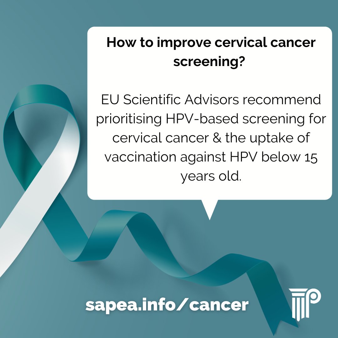 EUScienceAdvice's tweet photo. ⁉️ Did you know? A negative HPV test is associated with a low risk of developing #CervicalCancer for 6 years.
Explore the Scientific Opinion by the Group of Chief Scientific Advisors on how the @EU_Commission can improve #CancerScreening across the EU at👉https://t.co/WTlVIN6dJA https://t.co/DLblHyqlQR