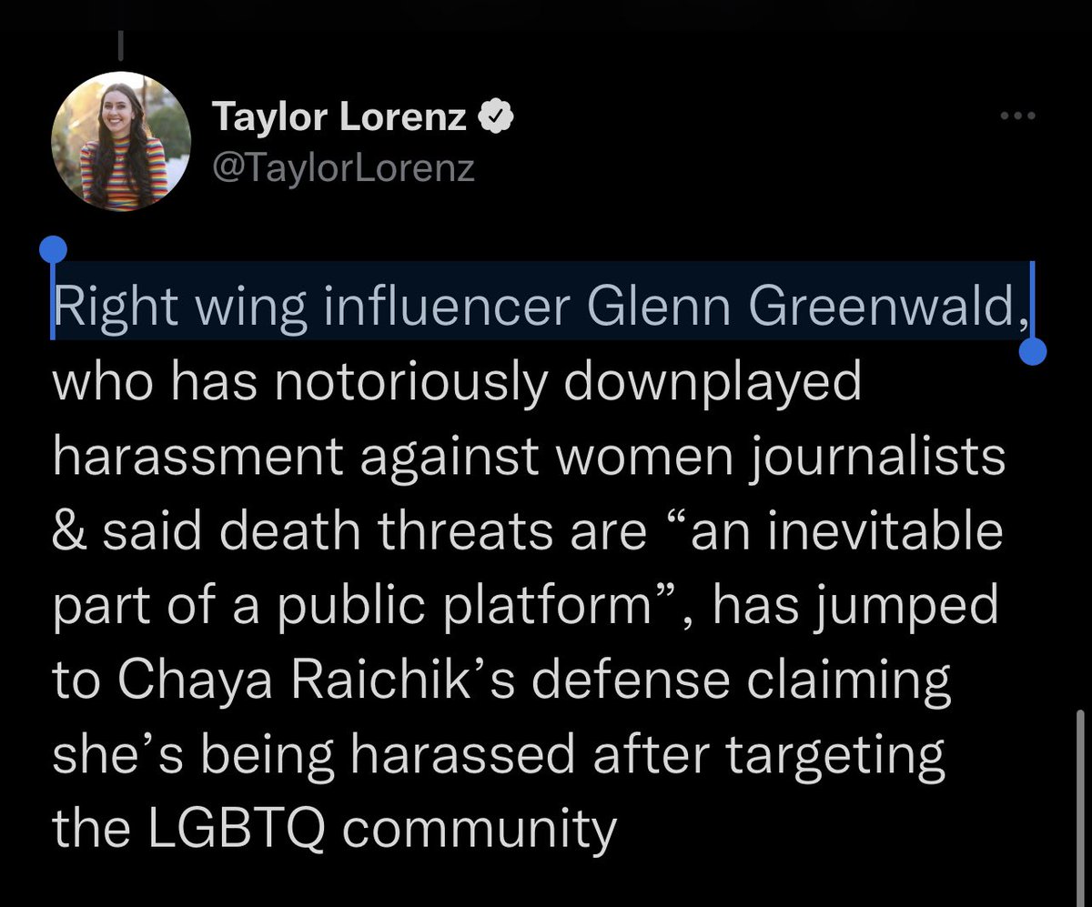littlemissjacob's tweet image. How does Taylor Lorenz get away with publishing actual lies? @ggreenwald @SethDillon @libsoftiktok @billmaher @elonmusk 

Bee didn’t invest, Seth did personally.
Greenwald isn’t right wing influencer, he’s Pulitzer Prize winning journo.
Elon knows/likes Seth. Define “close ties”.