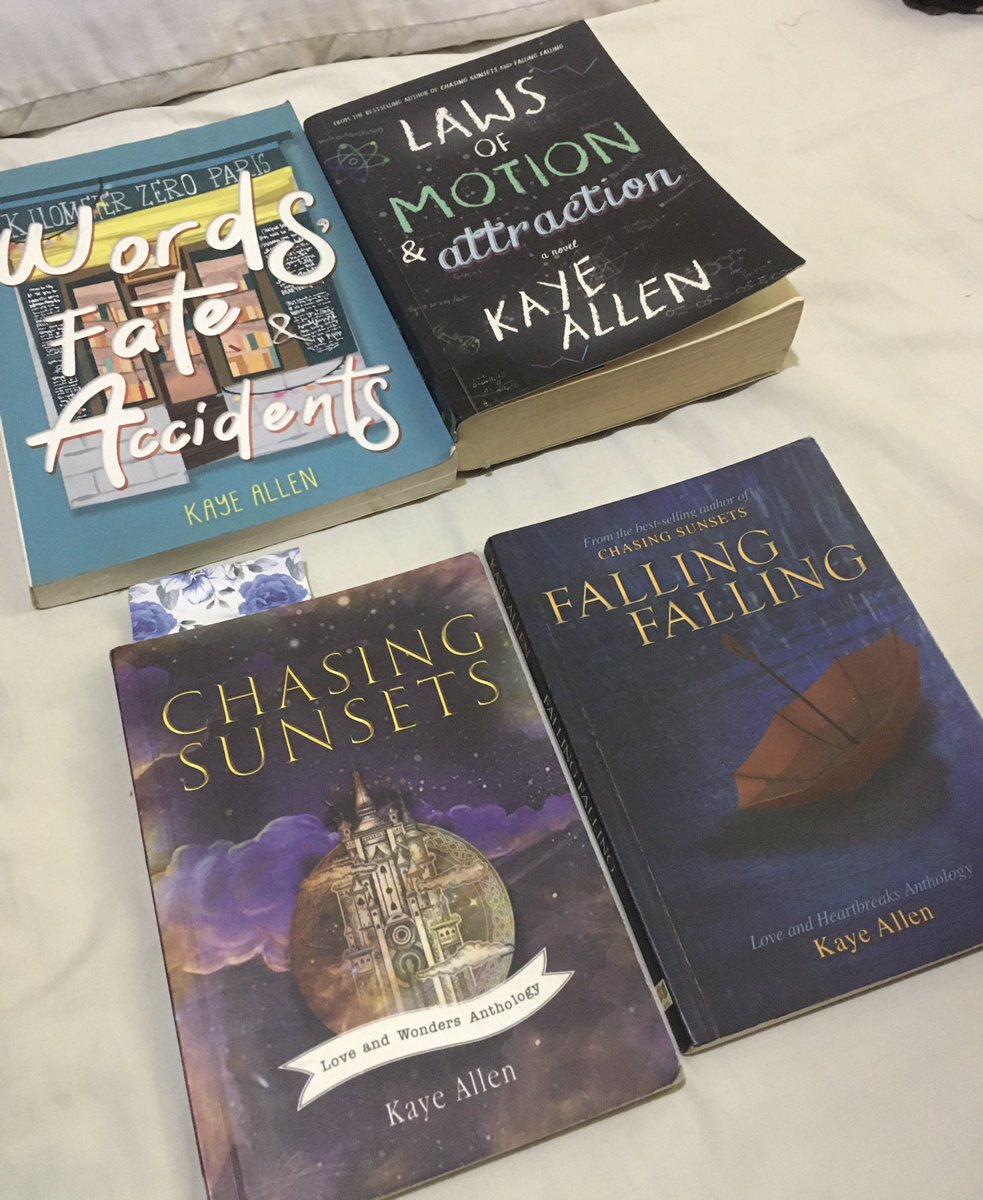 JudyConda's tweet photo. I just want to share here on Twitter with you as well today that here’s my another 4 books of @itskayeallen I collected
She’s also the female Asia’s best seller author book of #ChasingSunsets & #FallingFalling
*Alt text included https://t.co/SdLwxCPMjS
