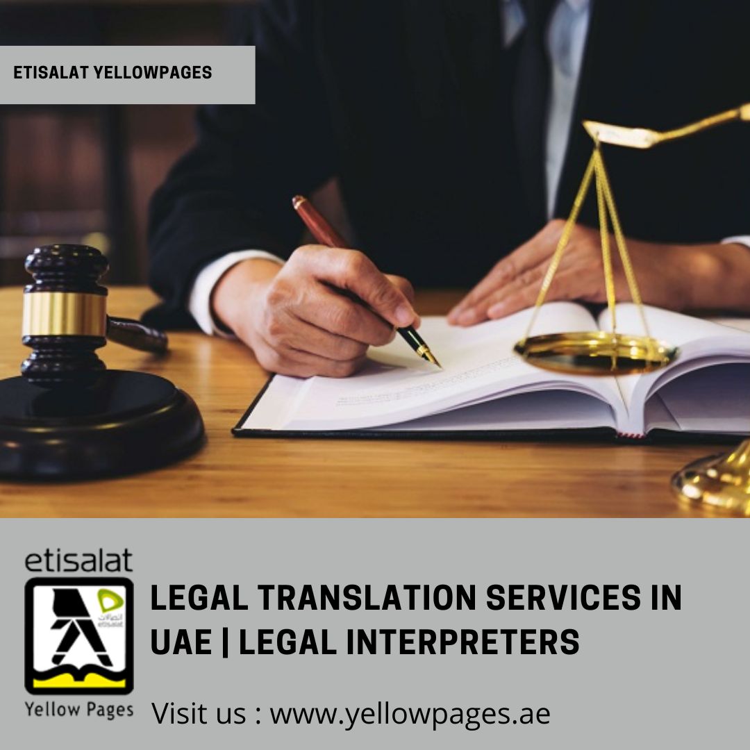 Searching for Legal Translation Services in UAE? Get contact details of certified translation companies that provides all types of translation services in UAE

For More Visit Us: 
yellowpages.ae/subcategory/ad…

#Legaltranslationservices
#LegalInterpreters
#LegalTranslationCompanies