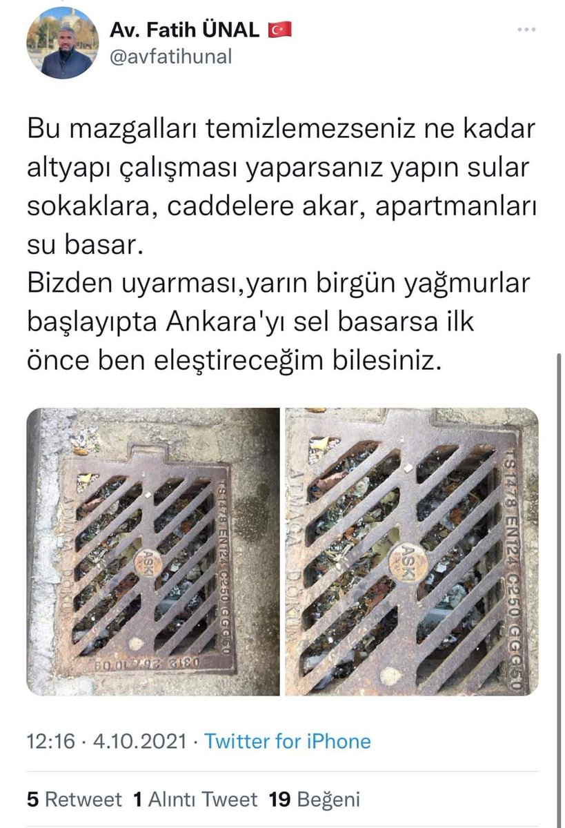 Şu twiti dikkate almış olsaydın şimdi böyle bir şey yaşanmazdı.
Git biraz Sn. <a href="/06melihgokcek/">İbrahim Melih Gökçek</a>'ten bilgi al Ankara'ya ve Ankaralılara nasıl hizmet yapılır öğren.
Chp demek enkaz demek!