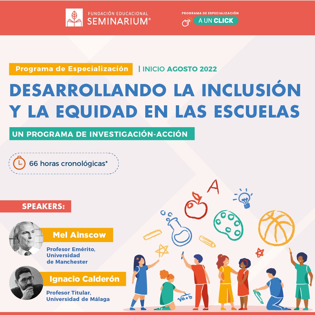 Destinado a equipos docentes que quieren mejorar la capacidad de sus escuelas para atender a todo el alumnado sin excepción. Un programa de Investigación-Acción.
Más Info: bit.ly/3NVosPR #EducacionInclusiva
