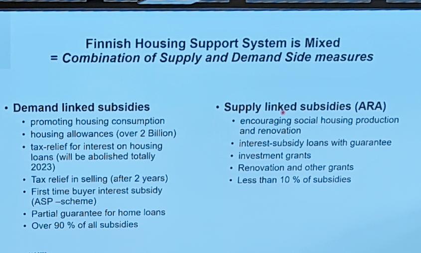 Finnish housing system framework
#ISHF2022 #housing @JarmoLinden #ARA