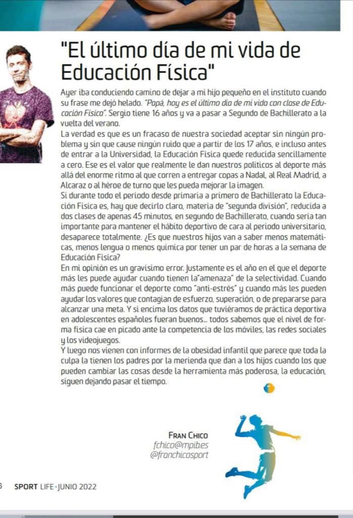 EL ÚLTIMO DÍA DE MI VIDA DE EDUCACIÓN FÍSICA (Fran Chico) @franchicosport