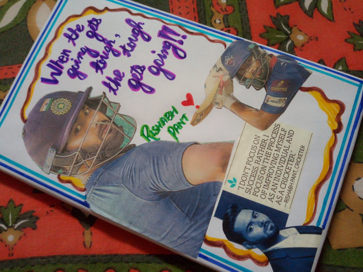 anvi_writes's tweet photo. It will cost you just 2 seconds to like &amp; retweet this cute Notebook Cover Ft. Rishabh Pant🙃✨❤  #RishabhPant #INDvsSA https://t.co/jUGRugyizs