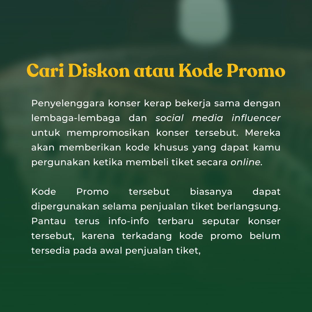 bdgphilofficial's tweet image. Nonton konser merupakan kegiatan yang cukup wajib dilakukan untuk para penikmat musik. Saat ini konser musik mulai kembali banyak bermunculan. Mau nonton semuanya tapi anggaran dananya terbatas, duh, jadi bingung yaa 😅

#tipshemat