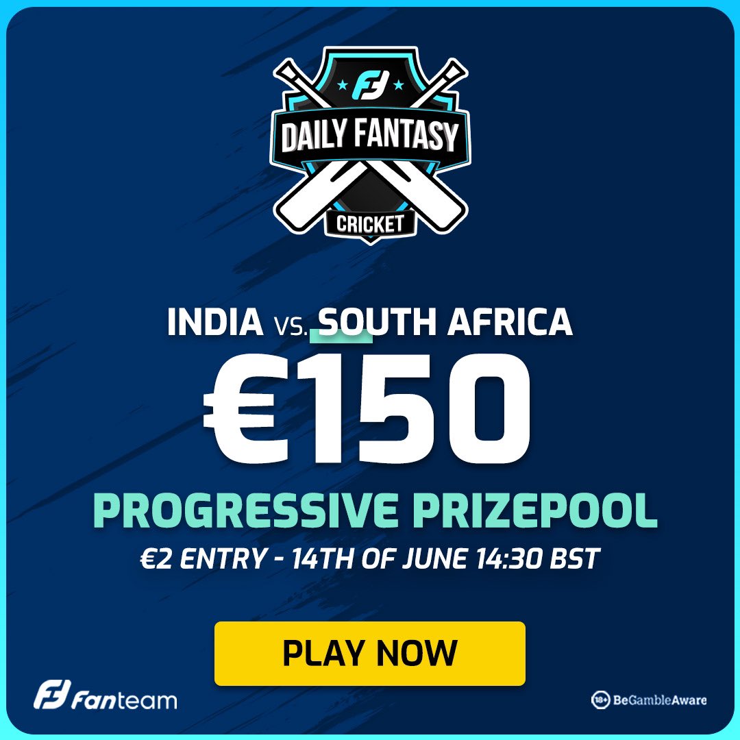 FanTeamCricket's tweet photo. 🇮🇳 INTERNATIONAL T20 MATCH 🇿🇦

Hello, Cricket fans. We have India taking on South Africa in T20 action today 

🇮🇳 INDIA 🆚 SOUTH AFRICA 🇿🇦

📅 14:30 BST start
💶 €2 entry
🎁 €150 prizepool 

▶️ https://t.co/UGJhWjAsRF…

#India #CricketTwitter https://t.co/pm7mo8F4NJ