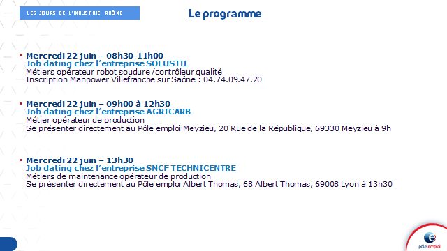 ‼️ J-7 avant les "Jours de l'industrie" dans le #Rhône avec <a href="/ManpowerGroupFR/">ManpowerGroup France</a> et @poleemploi_ara.

Dans le cadre de leur partenariat renforcé 🤝, Pôle emploi et Manpower Rhône organisent une opération dédiée aux métiers de l’#Industrie du 20 au 22 juin.

Découvrez le programme ⤵️