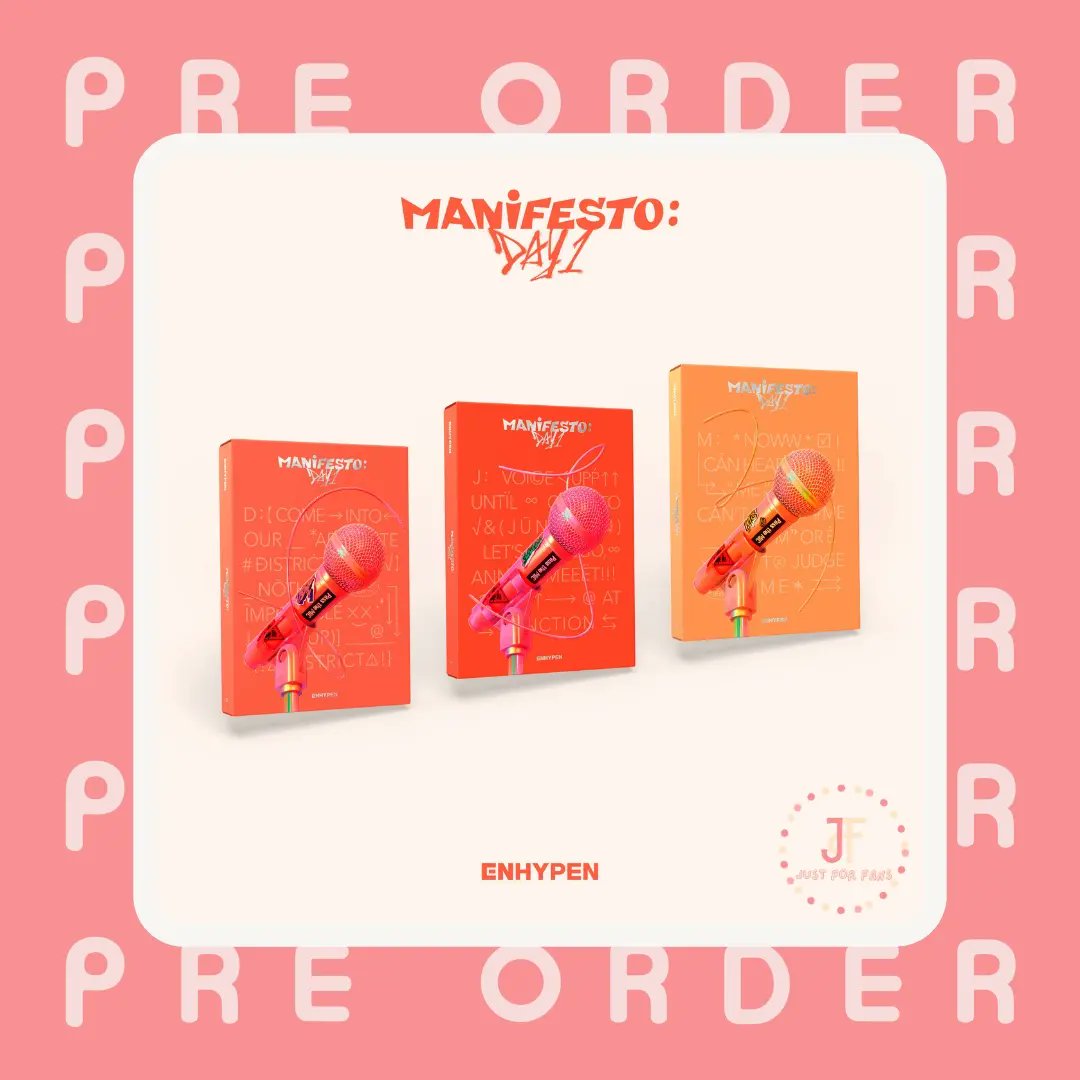 justforfans_jff's tweet photo. PO Mini Album Vol.3 Enhypen 'Manifesto : Day 1'
🗓 Close 1 Juli 2022

→Regular** est. 220gr 
ktown 💰 245k DP 145k
weverse 💰 255k DP 155k

**List prior

📢 POB :
- Ktown : Bookmark
- Weverse : Holo PC + PC + Transparent Glitter Card Holder (ea 1p out of 7p)
#PreorderJFF https://t.co/pB1JzvL0Bu