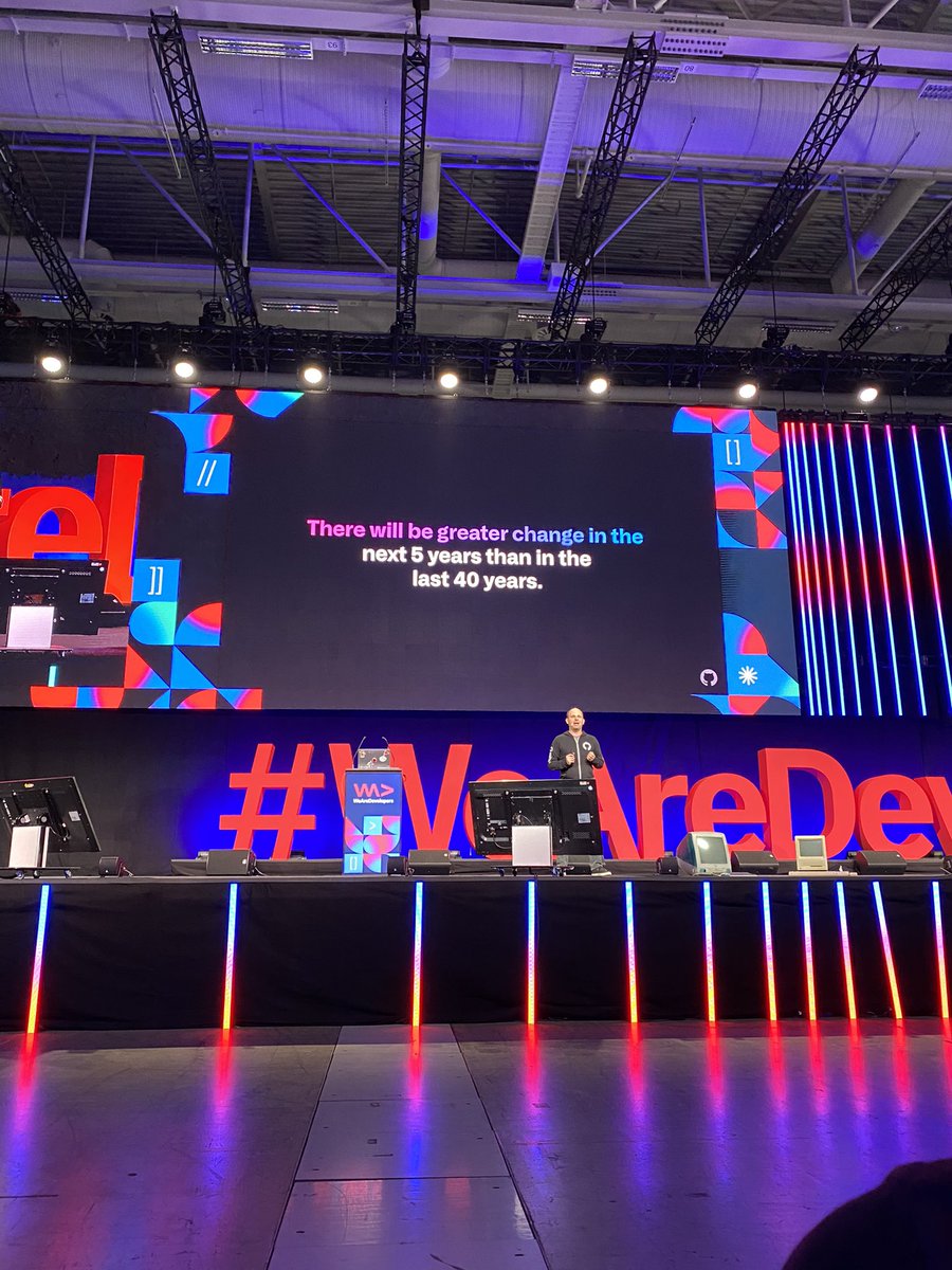 “AI is not the future. AI is now”
Thomas Dohmke, GitHub’s CEO

#wearedevelopers #worldcongress <a href="/WeAreDevs/">WeAreDevelopers</a>