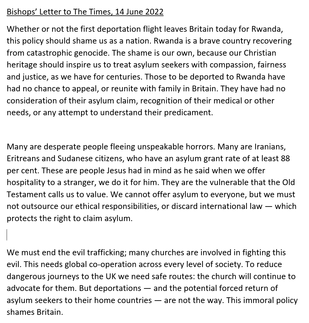 'This immoral policy shames Britain.' The full text of the letter in today's Times, signed by the Archbishops and Bishops who serve in the House of Lords. churchofengland.org/media-and-news…