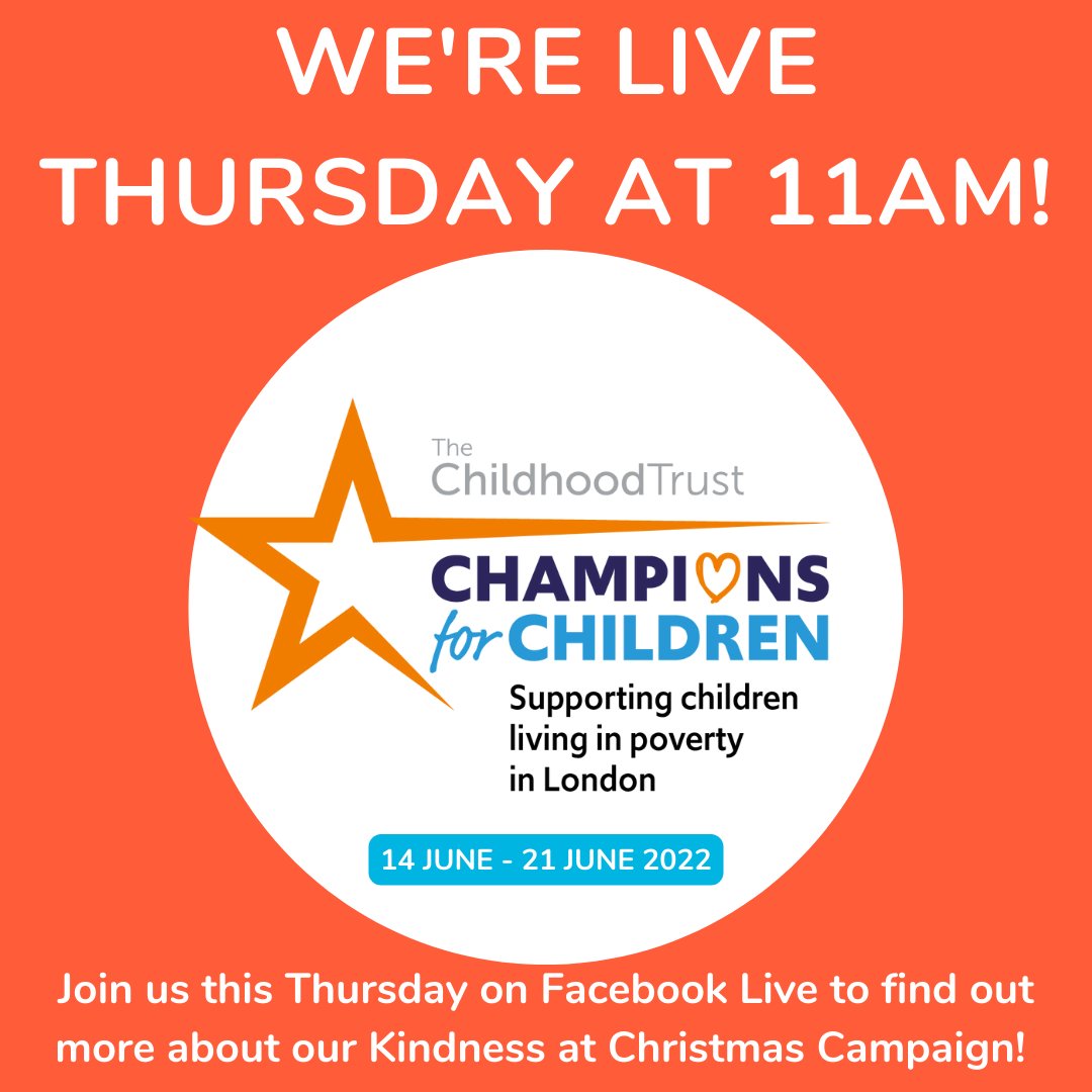 bekindmovement1's tweet photo. Join us this Thursday at 11AM on Facebook Live to find out more about our Kindness at Christmas Campaign for @ChildhoodTrust #ChampionsForChildren2022!

For more information, visit https://t.co/ZF2s2k0ljb https://t.co/2TD4h9sgyK