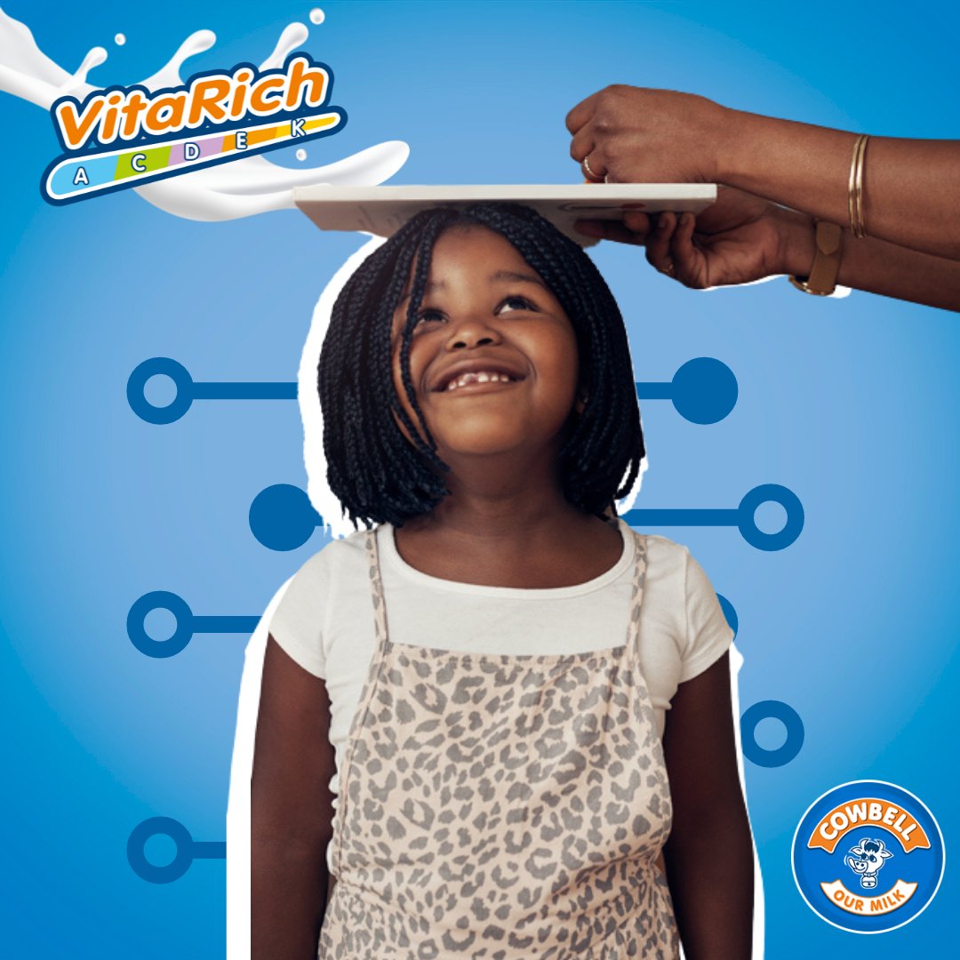 Your child's growth is important to us.​ That's why Our Milk is packed with vitamins and minerals essential for their growth. ​ #CowbellOurMilk