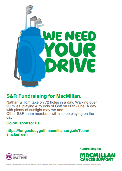 SinclairRushLtd's tweet photo. Less than 1 week to go! Hasn't that gone fast! #longestdaygolfchallenge 

Can we raise some more money for

@macmillancancer ??

To donate: https://t.co/aVKAWAQcjT

#srcommunity #cancersupport #donationsplease #macmillan #macmillancancersupport #ukmanufacturer https://t.co/jAmeAO2hed