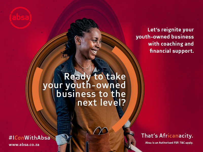 Yfm's tweet photo. Enter your SME to win your share of R5 million in coaching, tools and financial support with @AbsaSouthAfrica this Friday. 💥 

Enter your SME now 👉 https://t.co/tiN5T3fWN8 

#ICanWithAbsa
Ts&amp;Cs apply https://t.co/xadfqhaqtf