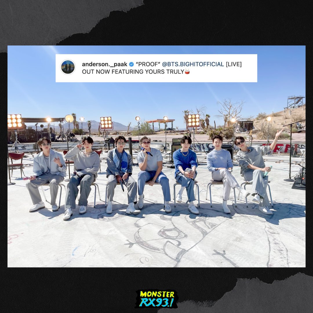 RX931's tweet photo. Anderson .Paak made a special apeparance and rocked the drums for #BTS' latest song #YetToCome on their 9th Anniversary live show yesterday โ๏ธ๐ Maybe a collab between these amazing artists is yet to come ๐
Watch the #Proof_LIVE show on the BANGTANTV Youtube channel! #RX931 https://t.co/8Vqdypia0C
