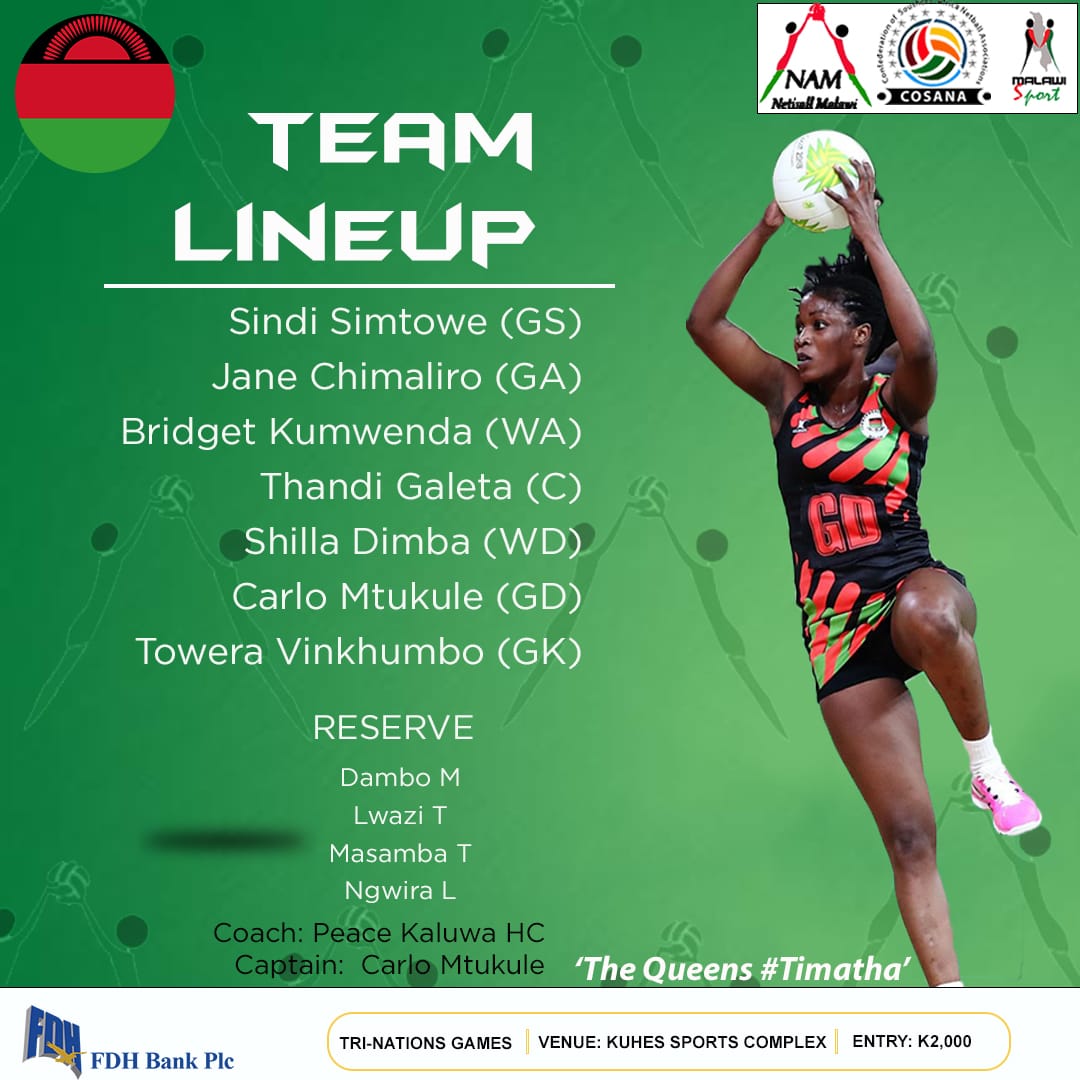 Netball_Malawi's tweet photo. The Queens go again today...let's do this. #Timatha https://t.co/NxMXPliTCG