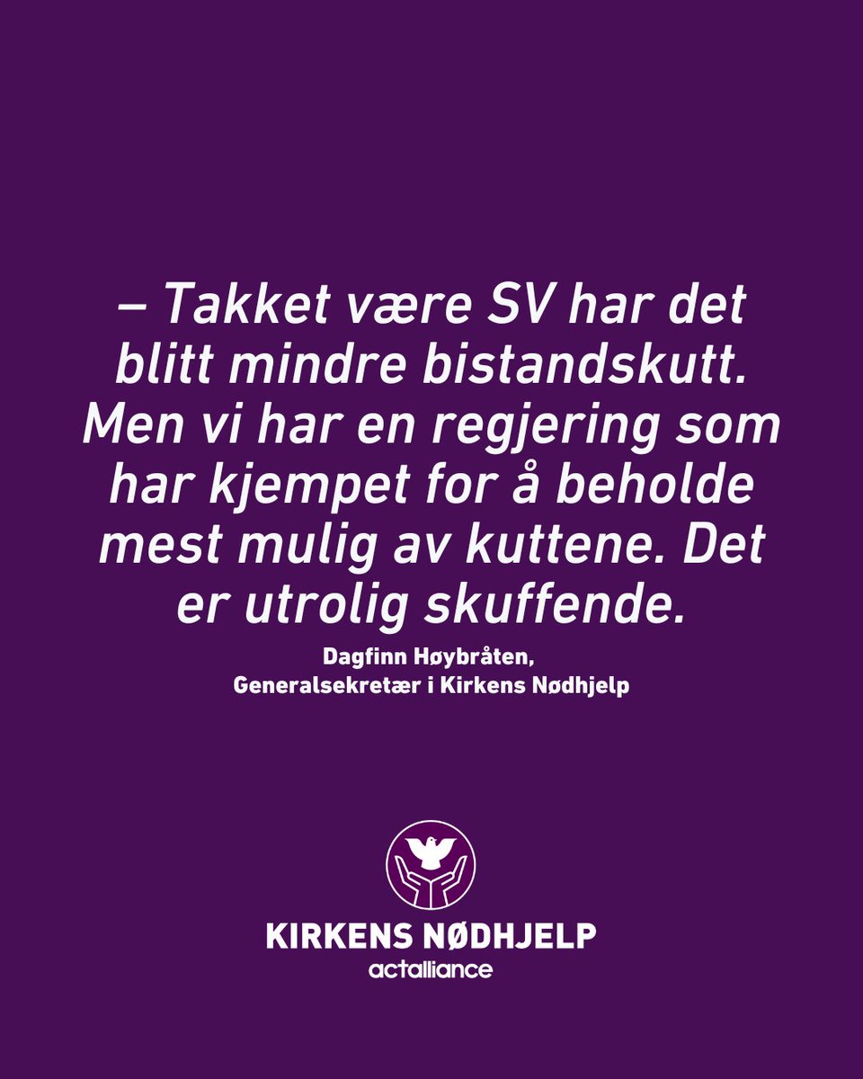 KirkensNodhjelp's tweet photo. Takket være @SVparti har noen av bistandskuttene i revidert nasjonalbudsjett blitt stoppet. Men regjeringspartiene tar likevel 1,5 milliarder fra bistandsbudsjettet for å finansiere flyktningtiltak i Norge.

I fremtiden må vi styrke – ikke svekke – støtten til verdens fattigste. https://t.co/2iNHoqkfNy