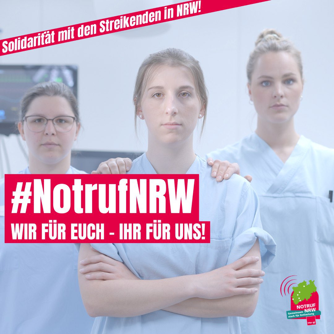 notruf_NRW's tweet image. Lasst uns heute gemeinsam #NotrufNRW in die Twittertrends bringen, damit alle erfahren was hier gerade an den Uniklinken in NRW passiert. 
Denn wir streiken nicht nur für uns sondern für alle! 

Nutzt den Hashtag, teilt die Beiträge und zeigt eure Solidarität.