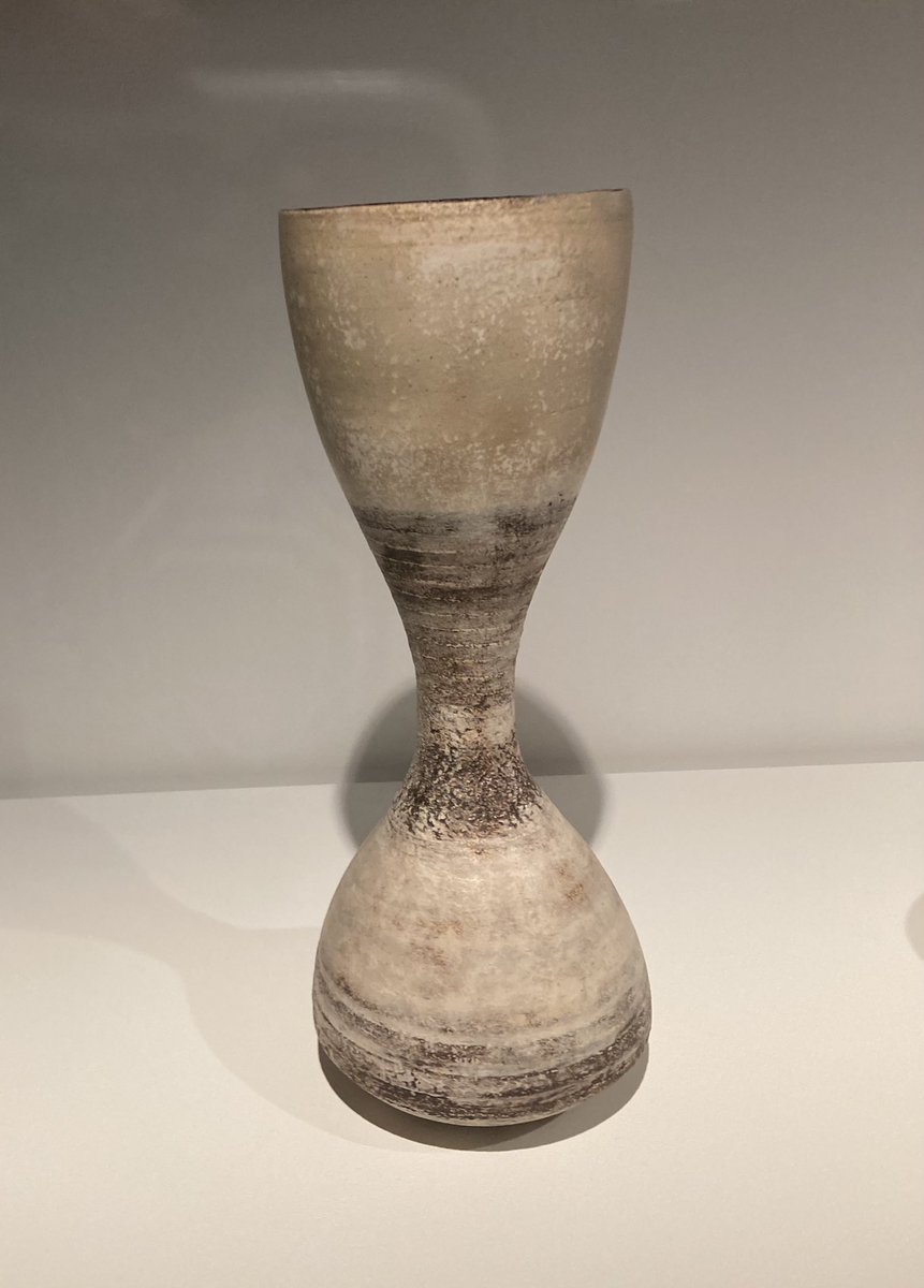 Middletonfox's tweet photo. Good to catch up with some old friends from @SainsburyCentre yesterday in #PostwarModern @BarbicanCentre - First one shown here is by Hans Coper and the other works are by Lucie Rie. Exhibition closes this weekend and has a very nice shop attached. https://t.co/13UlK3QCSP
