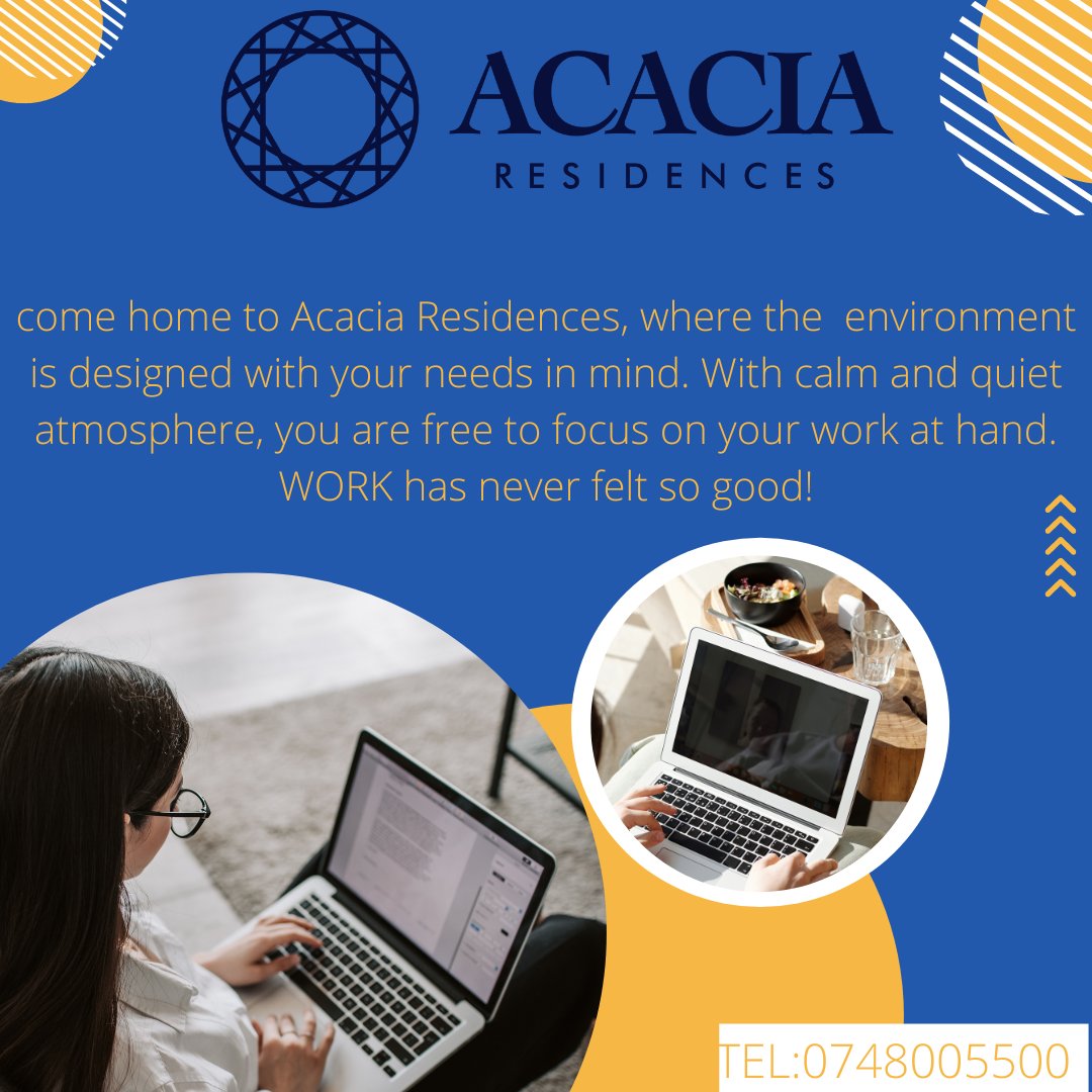 acacialodwar's tweet image. Acacia Residences is the ideal choice for those that desire to work from home. With no noise and disturbance, Acacia  is the perfect place for you to be creative and think of new ideas. 
#ExploreTurkana