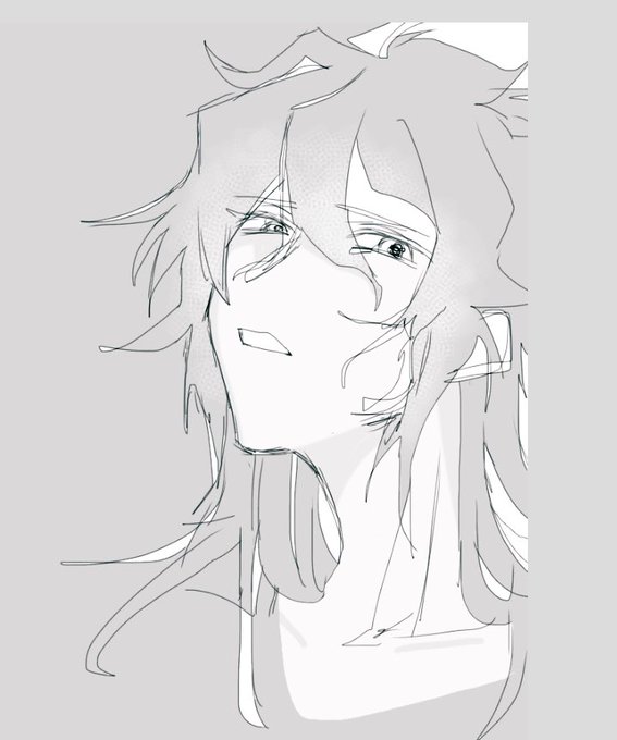 黙って従ってって聴きながら描いたであ氏 