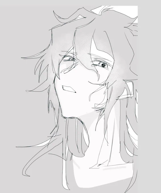 黙って従ってって聴きながら描いたであ氏 