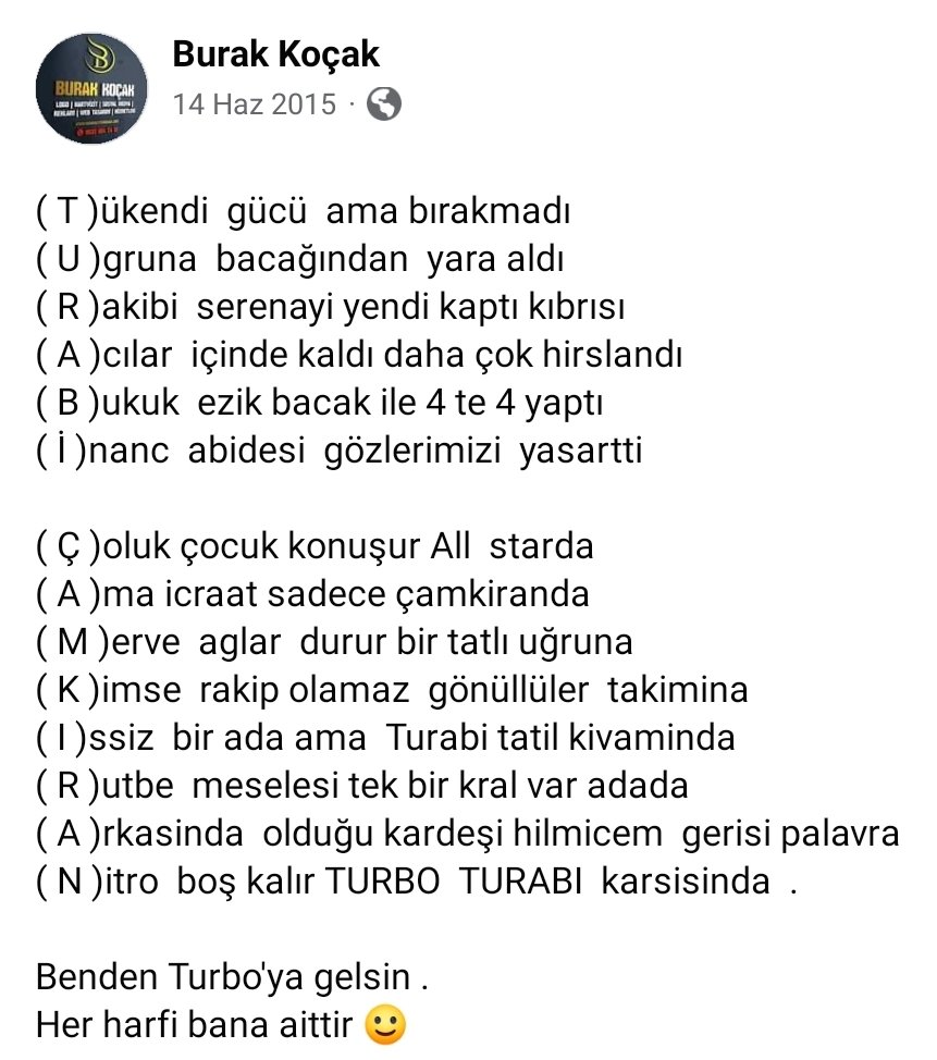 MersindeKing's tweet photo. 7 sene önce sana yazdığım şiir @turabicamkiran  umarım görürsün https://t.co/sHsaO9CRW7