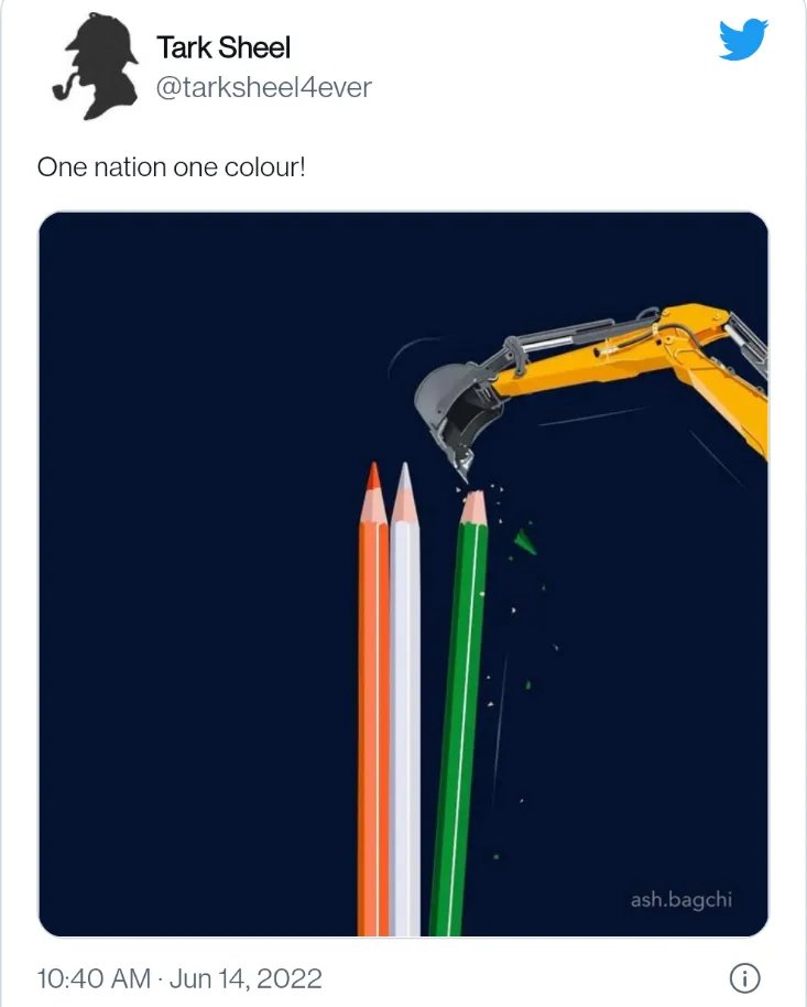 tarksheel4ever's tweet image. One nation one colour! #Saffronization #bulldozer #DeathOfDemocracy
