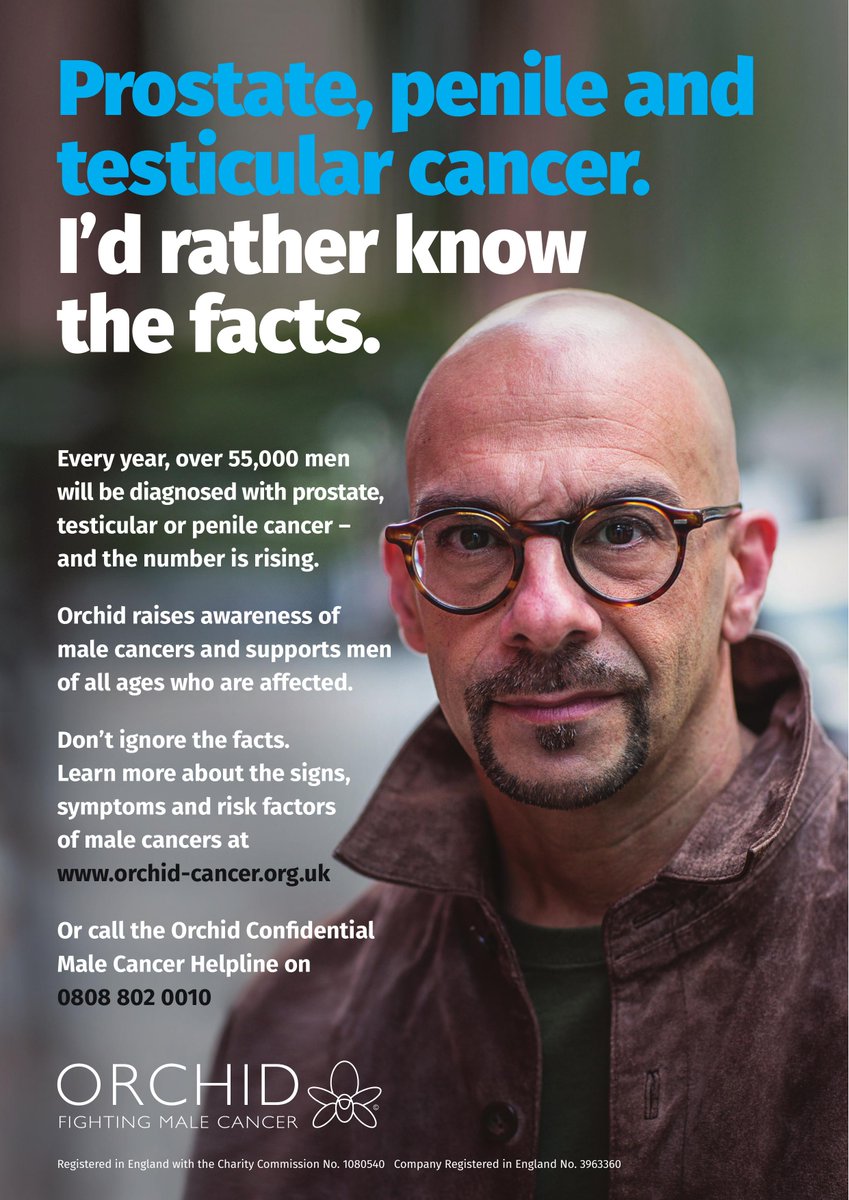 Each year 55,000 men are diagnosed with prostate, testicular and penile cancer.

<a href="/orchidcancer/">Orchid Male Cancer</a> raises awareness and educates men of all ages in the signs and symptoms of these cancers.

Learn more about symptoms and risk factors at ➡ orchid-cancer.org.uk 

#MensHealthWeek