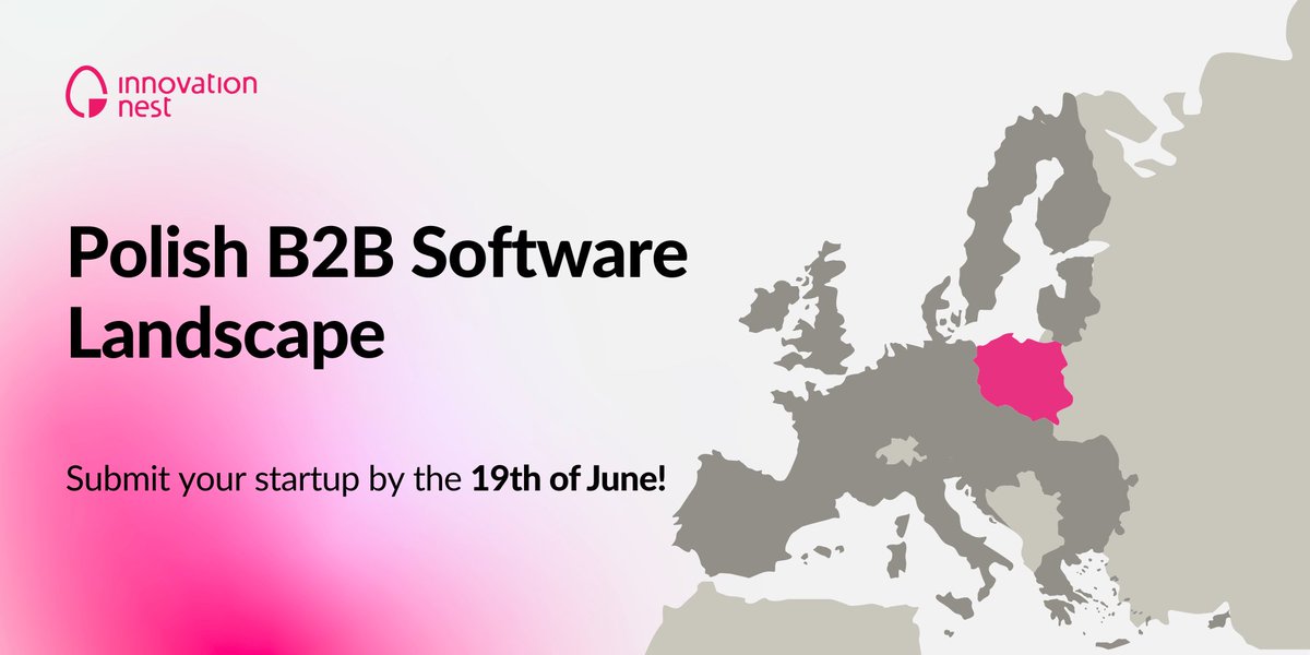 It’s Innovation Nest Polish B2B Software Landscape time of the year! 🚀

If you’re building a B2B software and weren’t mentioned in the last landscape, make sure to sign up by the 19th of June! 

form.typeform.com/to/ihMTmciu