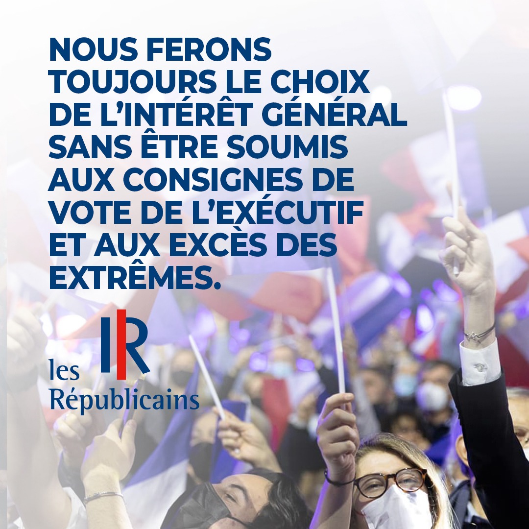 Nous ferons toujours le choix de l’intérêt général sans être soumis aux consignes de vote de l’exécutif et aux excès des extrêmes.

🇫🇷 Dimanche, choisissez des députés #PourVousDéfendre !
