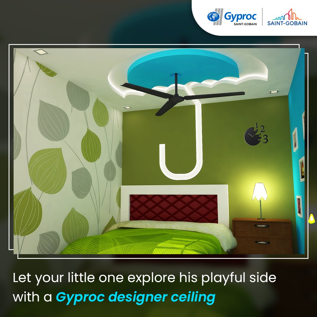 Gyprocindia's tweet photo. A Gyproc designer ceiling can help boost your child’s creativity and imagination.
To choose from a wide range of our designer ceiling designs, Call 1800 103 7897 (10:00 am - 06:00 pm, Monday - Saturday) or visit - https://t.co/rLI8PqJKrM
#ChampsOfTomorrow #GyprocCeiling #Gyproc https://t.co/rdjK2A0Euf