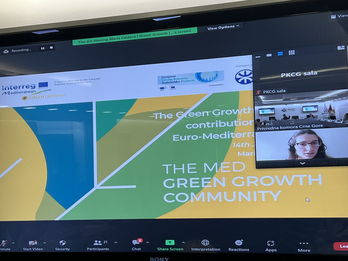 graspinnoPLUS's tweet photo. @MED_GreenGrowth is participating right now! Ms Maria Caldero is explaining the contribution of the work done by community boosting Circular Economy in Med Area.
#circulareconomy https://t.co/eRw29tZykX