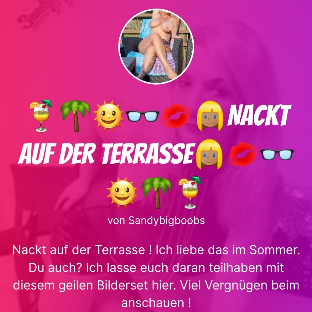 🍹🌴🌞👓💋👱🏽‍♀️Nackt auf der Terrasse👱🏽‍♀️💋👓🌞🌴🍹➡️ bit.ly/SandyBigBoobs-… ⬅️
von <a href="/Sandybigboobs/">Sandy Big Boobs</a>

Sie liebt den Sommer. Du auch? Sie lasst euch daran teilhaben mit diesem geilen Bilderset.
bit.ly/SandyBigBoobs-…
#sandybigboobs #boobs #bigboobs #fanseven #fansevengirl #naked