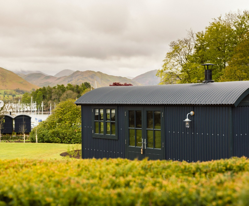 HPA_Lancaster's tweet photo. Our collaboration with Blackdown Shepherd's Huts are now officially open for bookings at @anotherplace_uk, interiors by the talented @dynarghdesign. HPA were the lead on this planning process, designing &amp; overseeing site layout. #planning #design #Leisure  #glamping https://t.co/Uh0397gUDQ