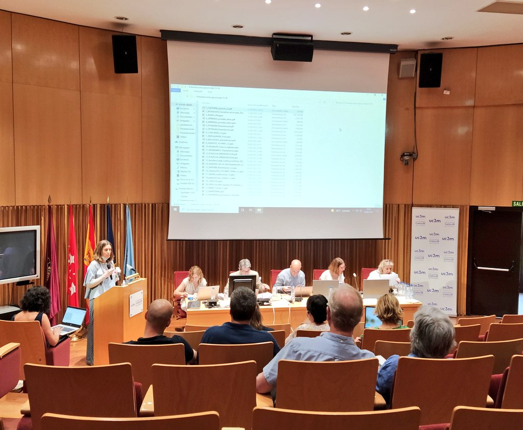 ServInvestUC3M's tweet photo. Eva Méndez, en representación del Vicerrectorado de Política Científica, y Cristina Velasco, del @ServInvestUC3M, inauguran la #JornadaUC3M de Presentación Resultados de los Proyectos Interdisciplinares de I+D

📍 Salón de Grados @EPS_UC3M @uc3m 

🔗 https://t.co/bhsxTfAoTC https://t.co/lrtFQc0j4x