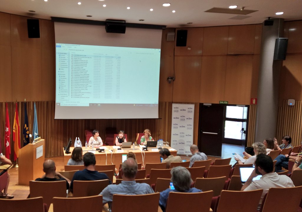 ServInvestUC3M's tweet photo. Eva Méndez, en representación del Vicerrectorado de Política Científica, y Cristina Velasco, del @ServInvestUC3M, inauguran la #JornadaUC3M de Presentación Resultados de los Proyectos Interdisciplinares de I+D

📍 Salón de Grados @EPS_UC3M @uc3m 

🔗 https://t.co/bhsxTfAoTC https://t.co/lrtFQc0j4x