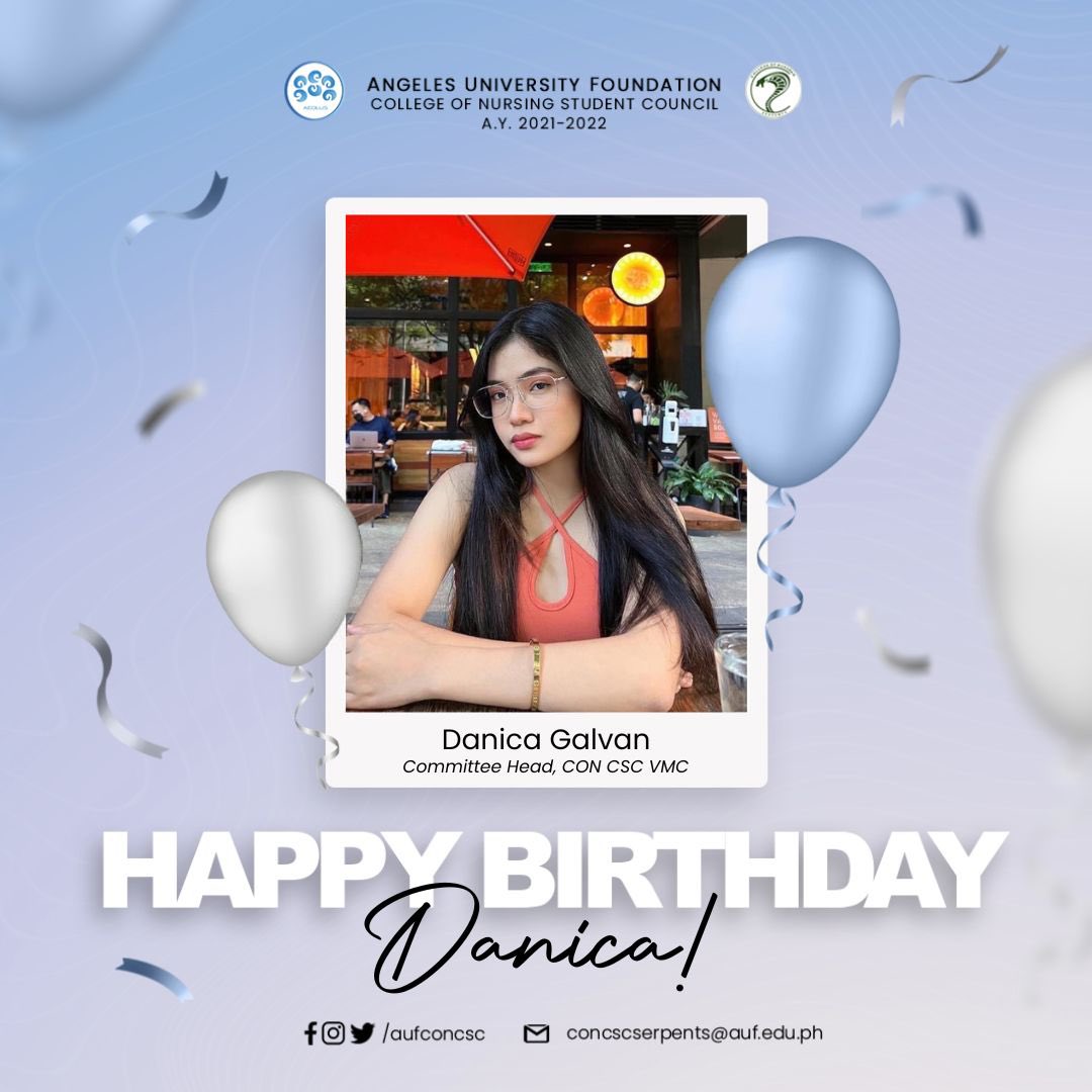 aufconcsc's tweet photo. Happy birthday to our hardworking Committee Head of the Visual Media Committee, 𝗗𝗮𝗻𝗶𝗰𝗮 𝗚𝗮𝗹𝘃𝗮𝗻! 

We hope you had a wonderful day full of joy and love! As you embark on a new chapter in your life, may you continue to fulfill all of your hopes and ambitions, Future RN. https://t.co/Wo9t5qiwBy
