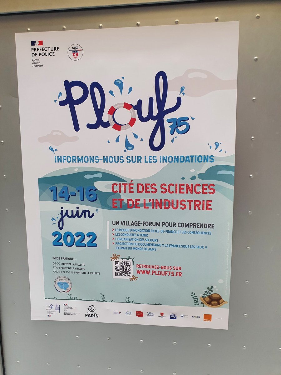 rvbod's tweet photo. @OrangeIDF accompagne la @prefpolice sur l'édition 2022 #plouf75 sur la #crue #inondation à la @citedessciences https://t.co/p8pvHnjqOh
