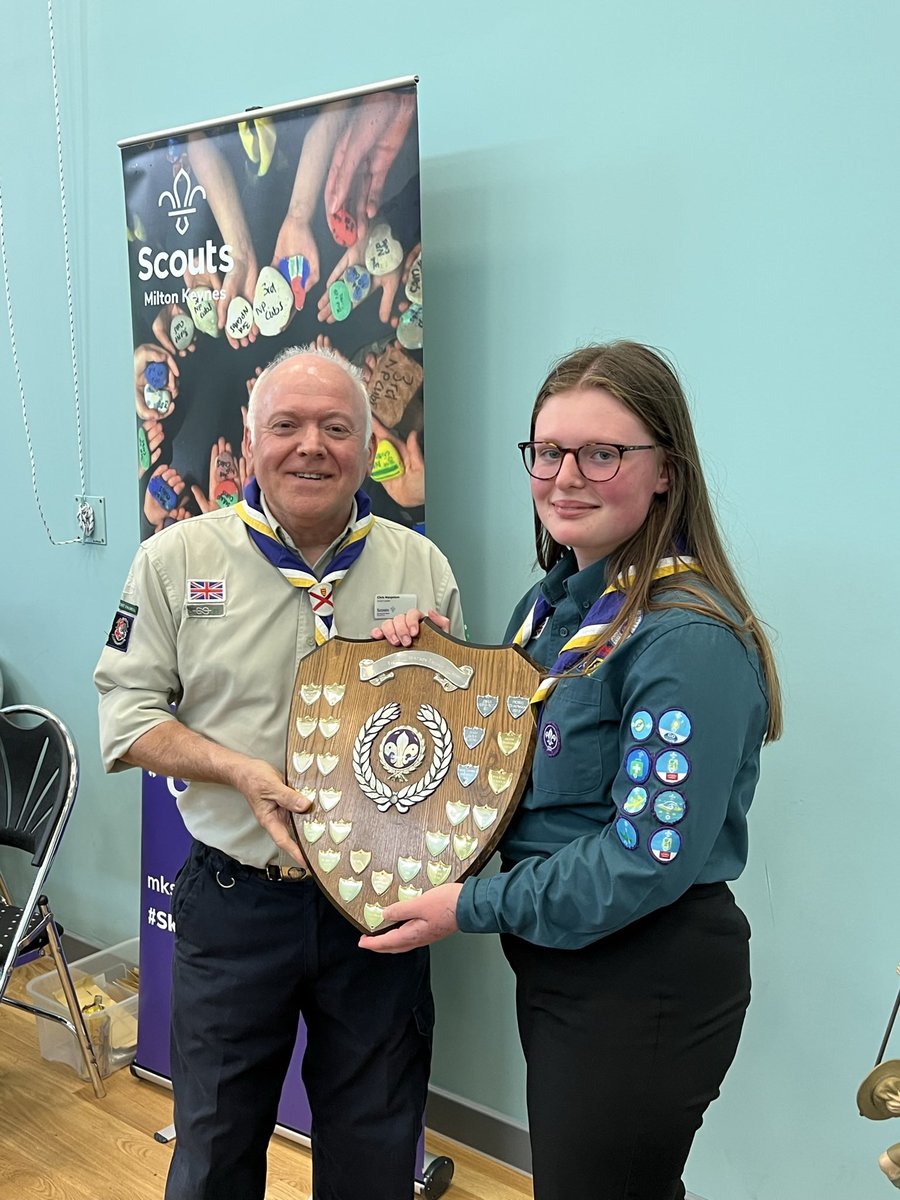 MKscouting's tweet photo. It is wonderful when you get to visit an AGM and see members of the group receiving awards. Well done to 5th Newport Pagnell for another year of providing #SkillsForLife . Wonderful achievements. @NewportPagnell_ @mk_citizen  @mkfm https://t.co/bhoItUNma1