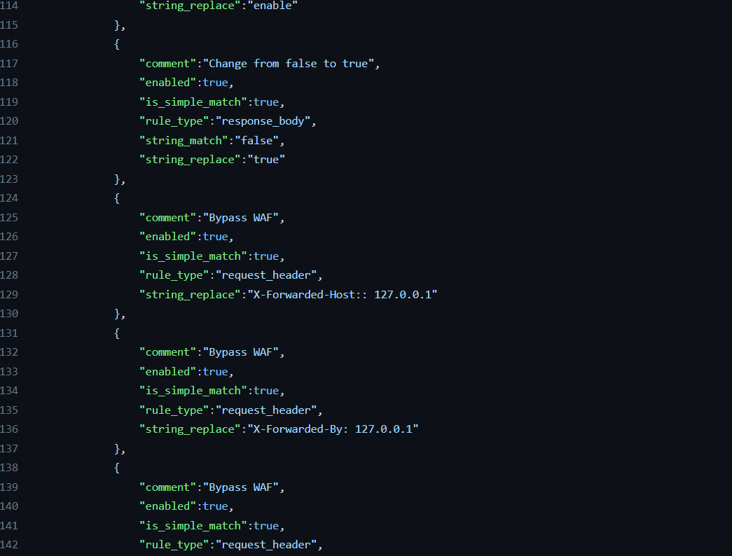daffainfo's tweet photo. I have added a JSON file so you guys can import it into the burp suite without adding it manually

https://t.co/pZXXgIAe1t

Open burpsuite -> Go to Proxy and then Options -> find match and replace -> Load options

#bugbountytips https://t.co/XjlJ5cWWYi
