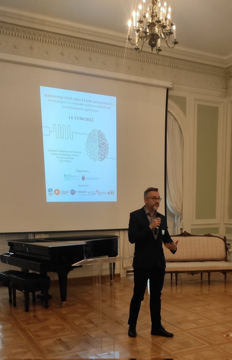 Grychowska_K's tweet photo. Opening of the French Polish symposium #Serotonin type 6 receptor antagonists: recent progress in sustainable synthesis methods and novel therapeutic applications https://t.co/0NDCyRLD3y