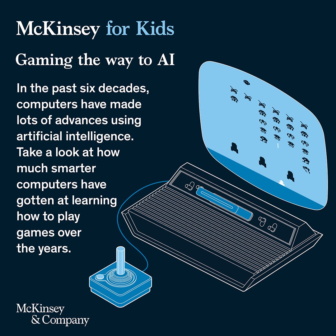 In the past six decades, computers have made significant advances using AI 🎮

Check out #McKinseyforKids interactive series 👉mck.co/3xJKDlp