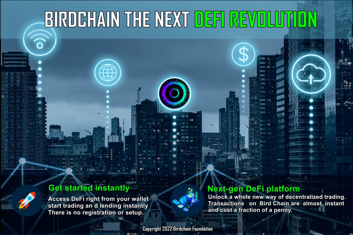 BirdchainOFC's tweet photo. Birdchain Will make The Next Generation DeFi !
#Birdchain
#Binance
#DeFiChain https://t.co/ASLInbc65F