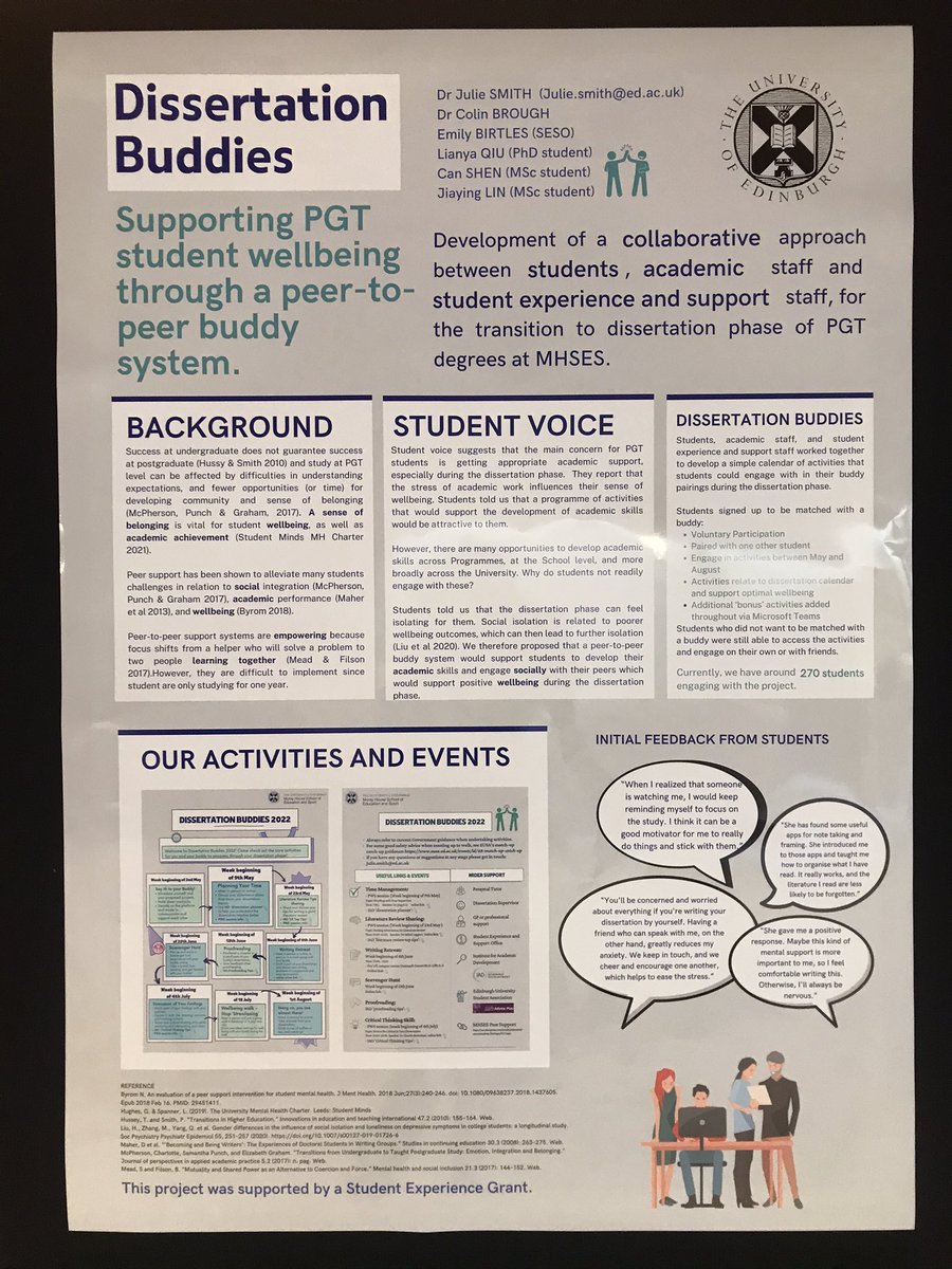 Jules Smith (@julesmagismith) on Twitter photo #UoELTConf22 come and chat to us about our Dissertation Buddies PGT peer support project!@MScEd_MHSES <a href="/MorayHouse/">Moray House School of Education and Sport</a> <a href="/DPIE_UoE/">Developmental Psychology in Education</a> <a href="/EdinburghUni/">The University of Edinburgh</a> #UoELTConf22 come and chat to us about our Dissertation Buddies PGT peer support project!@MScEd_MHSES <a href="/MorayHouse/">Moray House School of Education and Sport</a> <a href="/DPIE_UoE/">Developmental Psychology in Education</a> <a href="/EdinburghUni/">The University of Edinburgh</a>