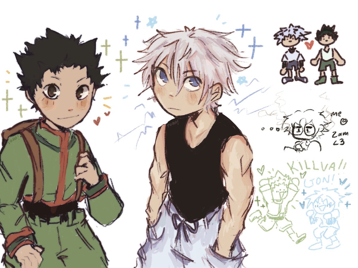 toromkk's tweet photo. please enjoy my gon and killua brainrot at 2am (not ship art) #hunterxhunter #gon #killua https://t.co/rY8LHlPYrG