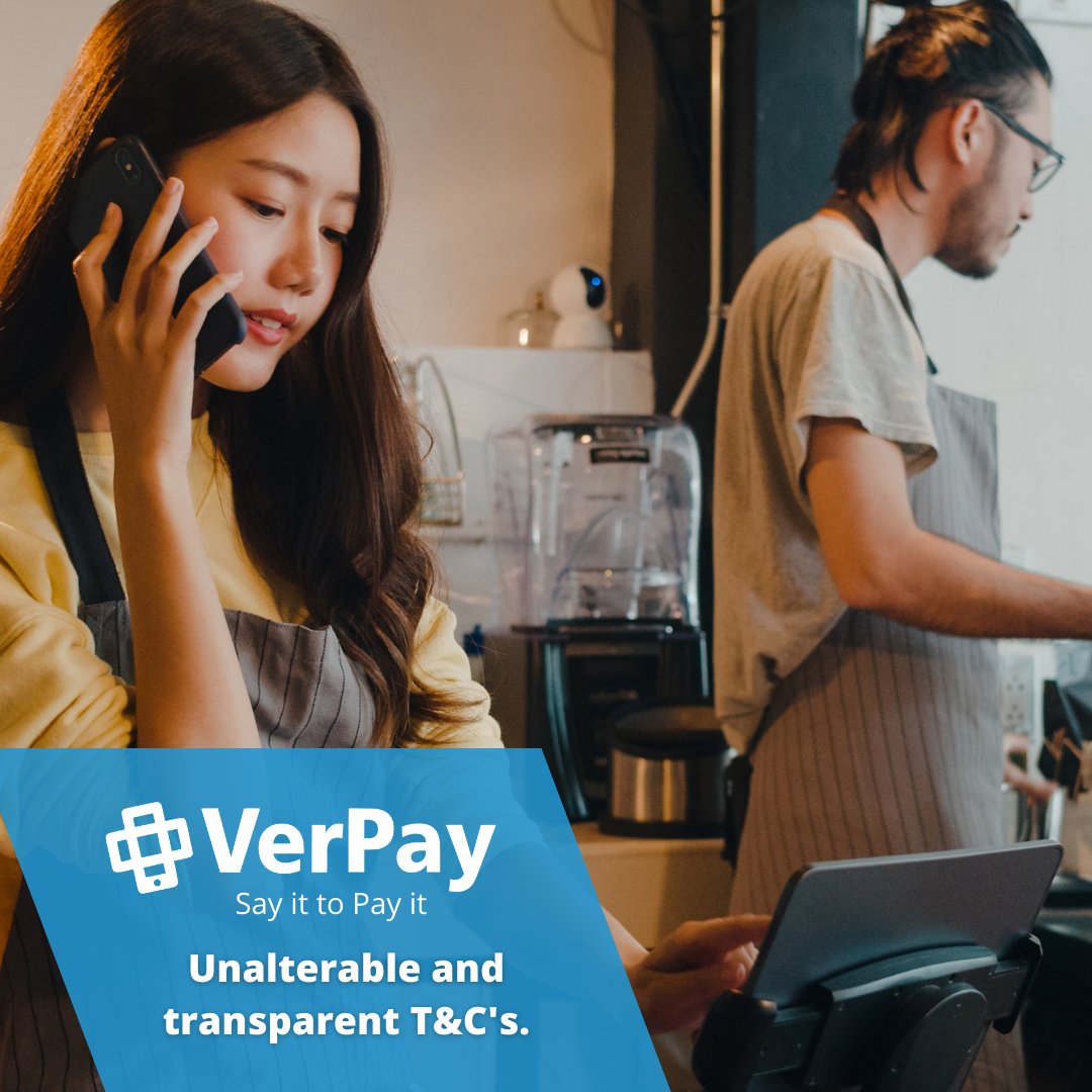 VerPay is a verbal commerce platform - communicate your payment T&amp;Cs to your customers on the spot. These unalterable terms &amp; conditions protect both your customer and your business as the payment is processed.  #verbalcommerce #paymentgateway #paymentsolutions #paymentprocessing