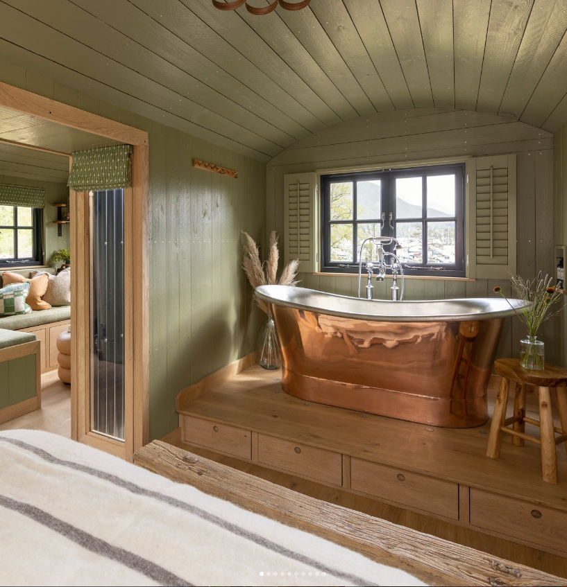 HPA_Lancaster's tweet photo. Our collaboration with Blackdown Shepherd's Huts are now officially open for bookings at @anotherplace_uk, interiors by the talented @dynarghdesign. HPA were the lead on this planning process, designing &amp; overseeing site layout. #planning #design #Leisure  #glamping https://t.co/Uh0397gUDQ